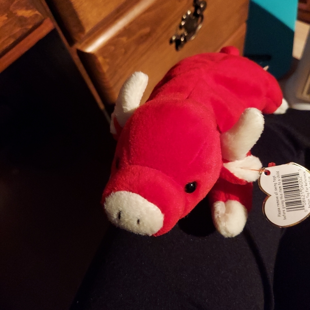 Beanie baby red bull